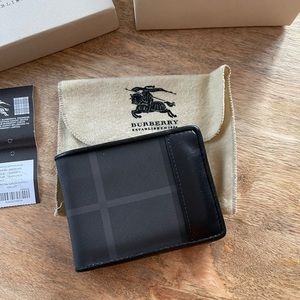 Mens Burberry check bifold wallet